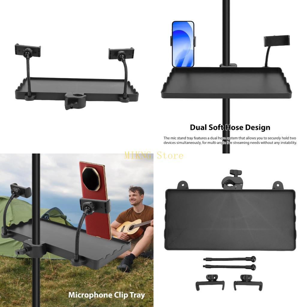 Desk Setup With Mic - Desk Microphone Clip Tray for Phone