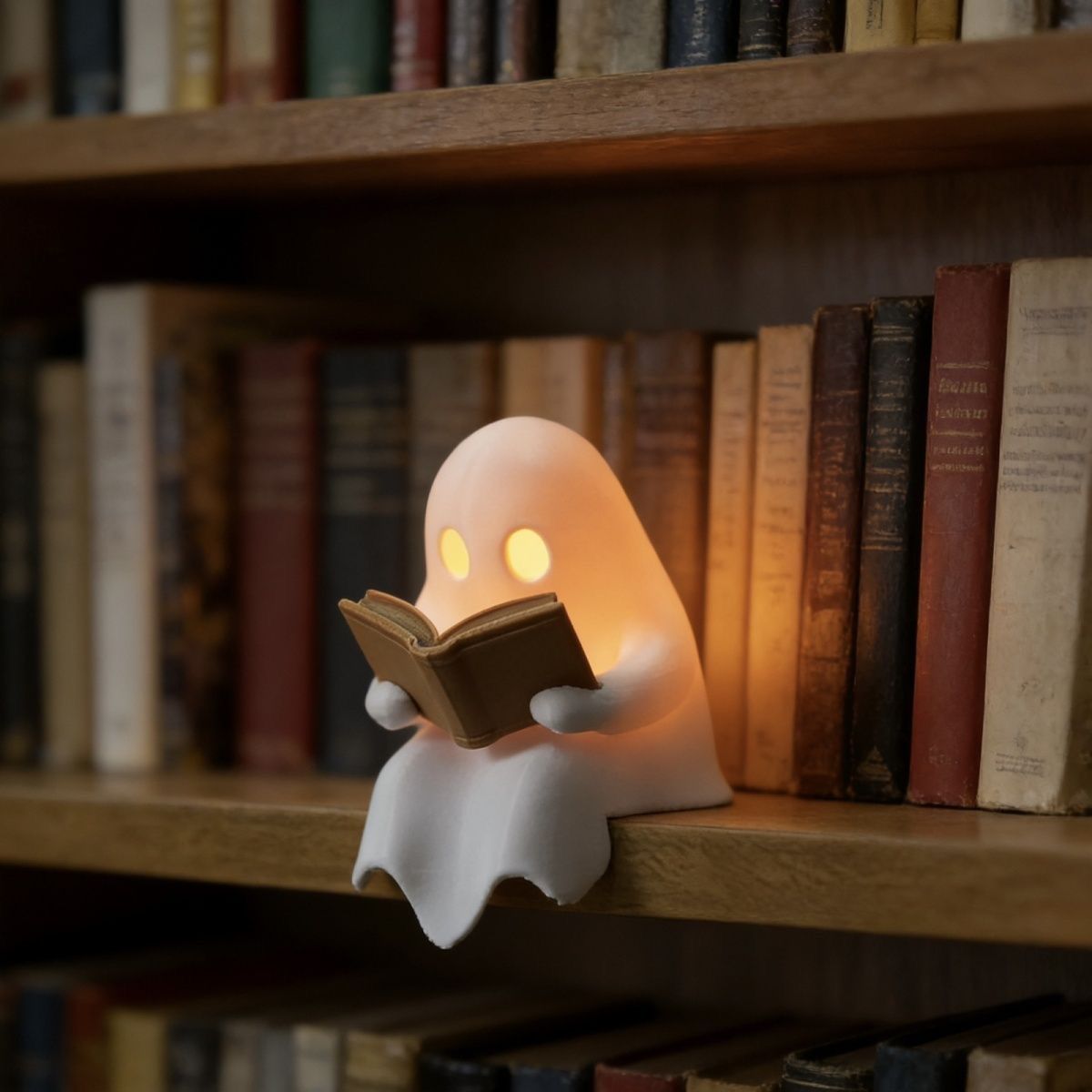 Desk Setup Lamp - Cute Reading Ghost Led Night Light