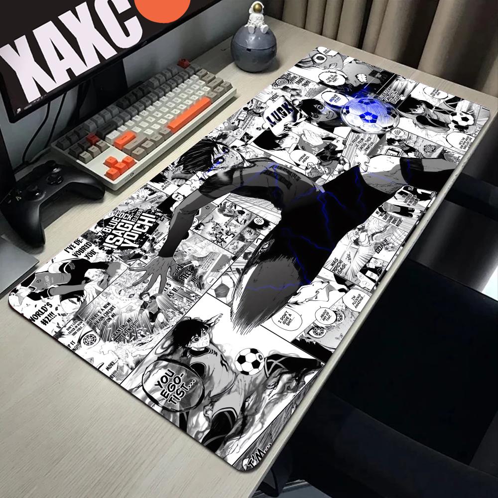Desk Setup Black - Black And White Anime Mouse Pad