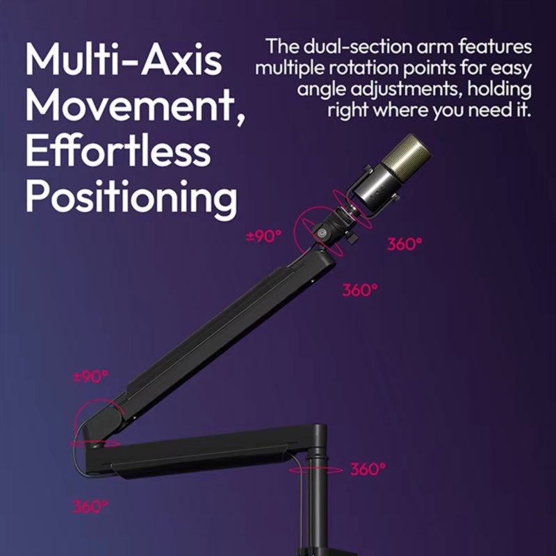 Desk Setup With Mic - Super Sale ZJ05 Adjustable Microphone Boom