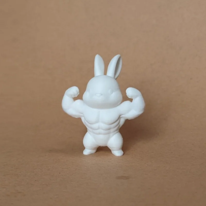Desk Setup Nature - 6cm Muscle Bunny Decor For Easter