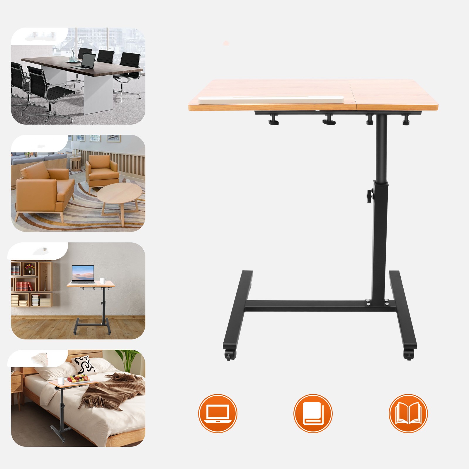 Mobile Laptop Table Adjustable - Desk Setup Pc ulasan dan harga