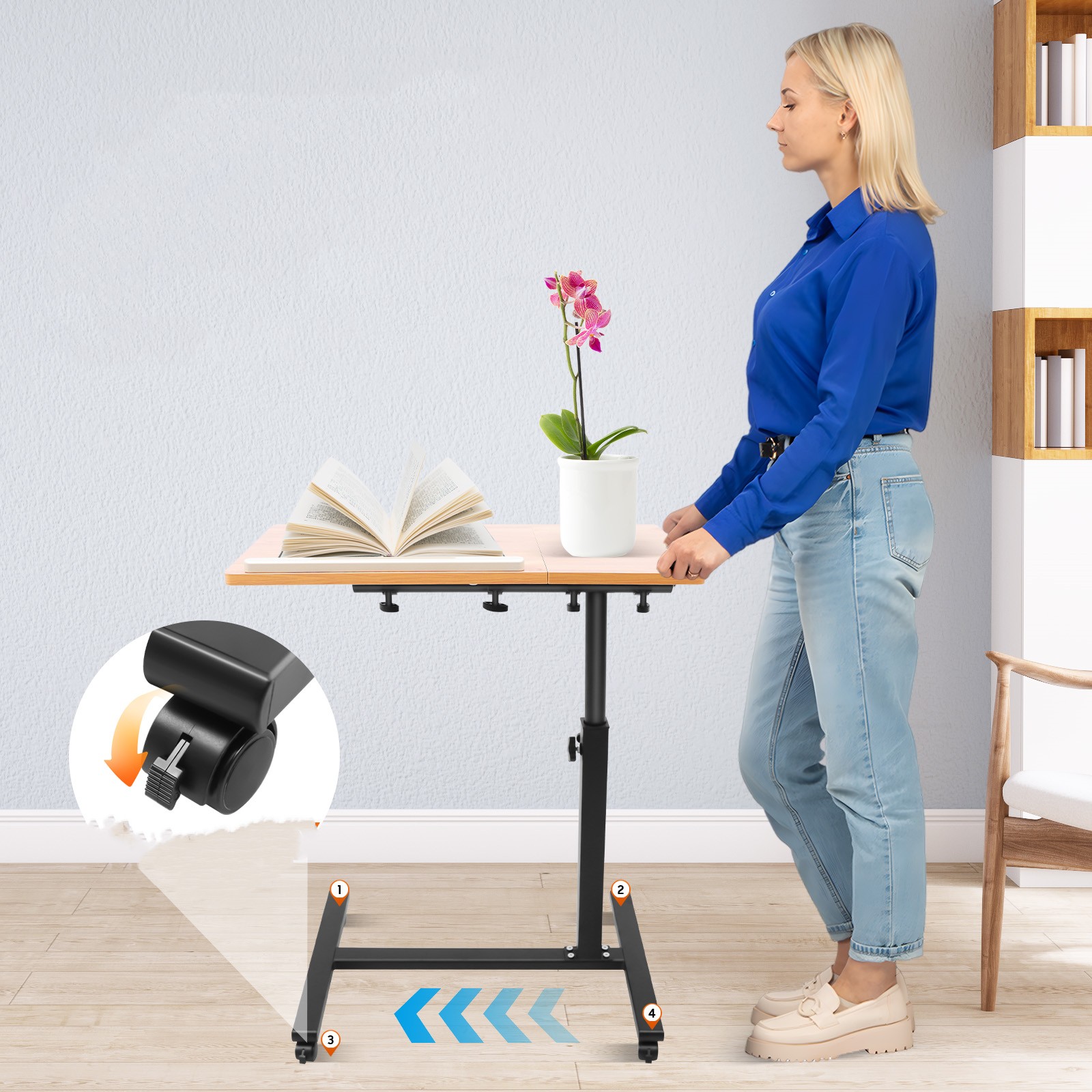 Mobile Laptop Table Adjustable - Desk Setup Pc ulasan dan harga