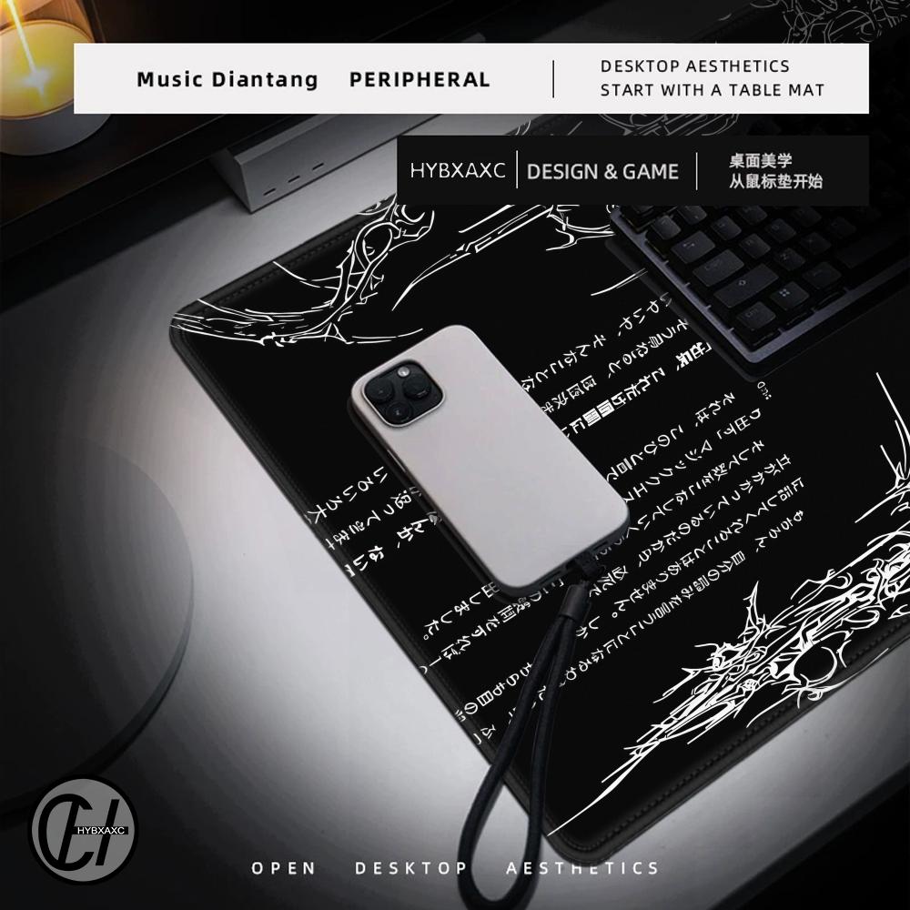 Black White Cybersigilism Desk - Desk Setup Black ulasan dan harga
