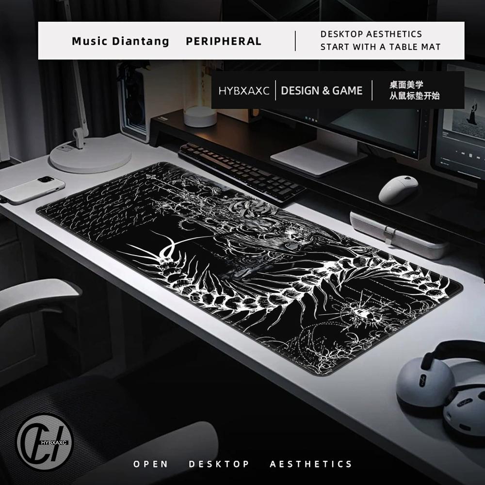 Black White Cybersigilism Desk - Desk Setup Black ulasan dan harga