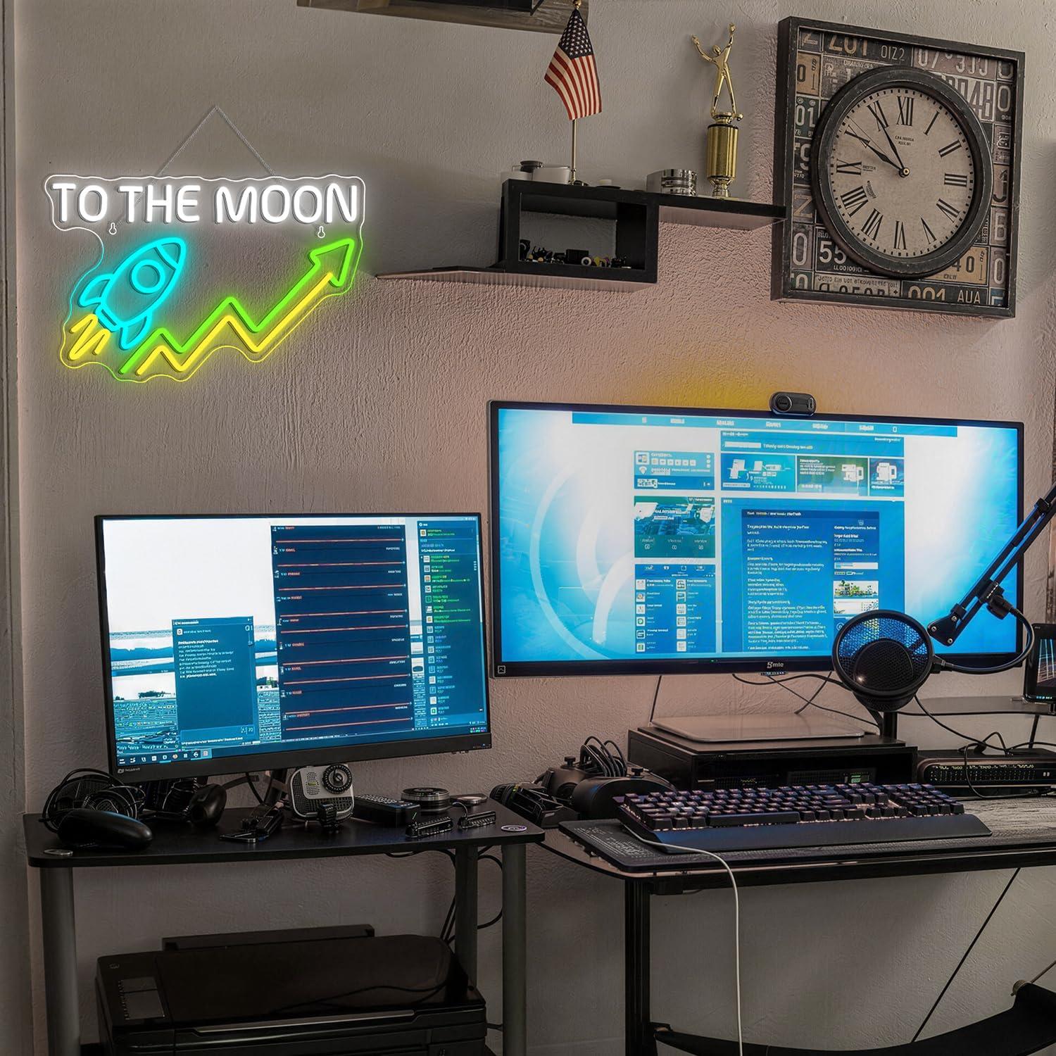 Stock Neon Sign Day Trading Ac - Desk Setup Trading ulasan dan harga