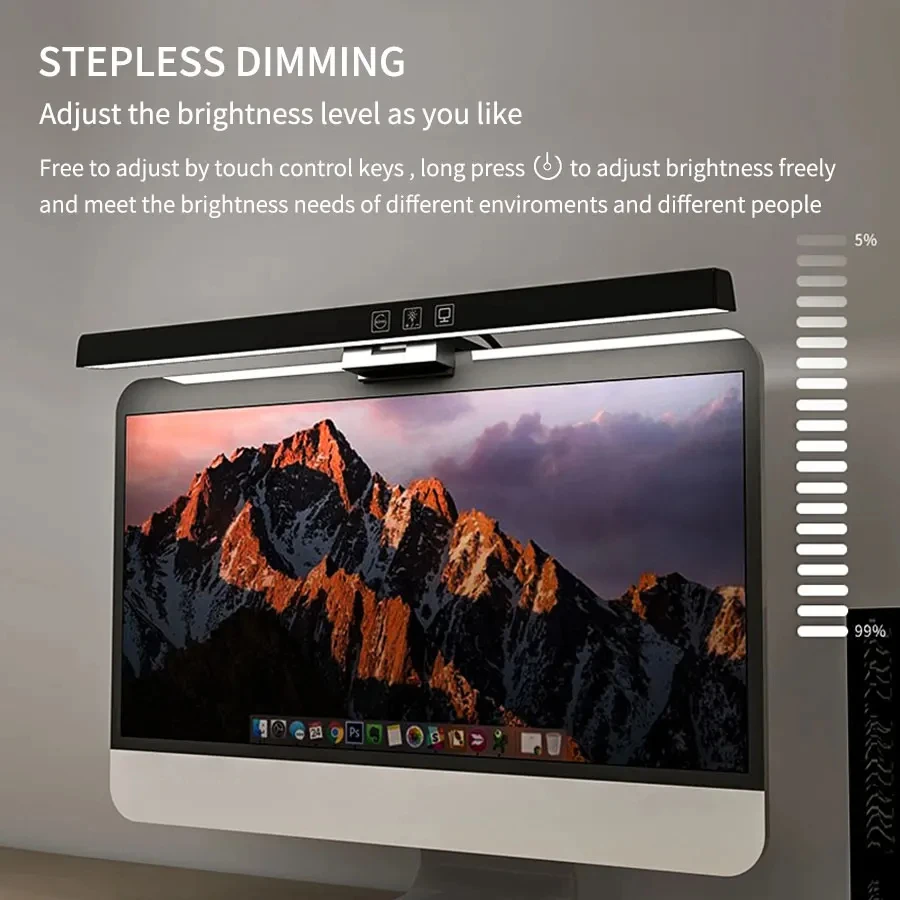 LED 33cm 50cm Monitor Light Ba - Desk Setup Pc ulasan dan harga