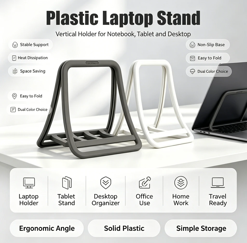 Vertical Laptop Stand Notebook - Desk Setup Macbook ulasan dan harga