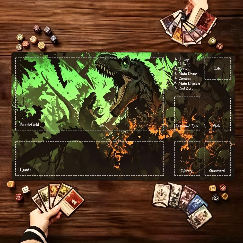 Dark Jungle Dinosaur Large Ext - Desk Setup Trading ulasan dan harga