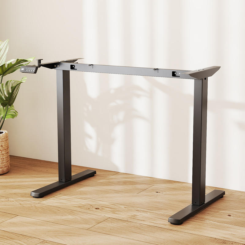 Electric Standing Desk Frame,  - Desk Setup Black And Wood ulasan dan harga