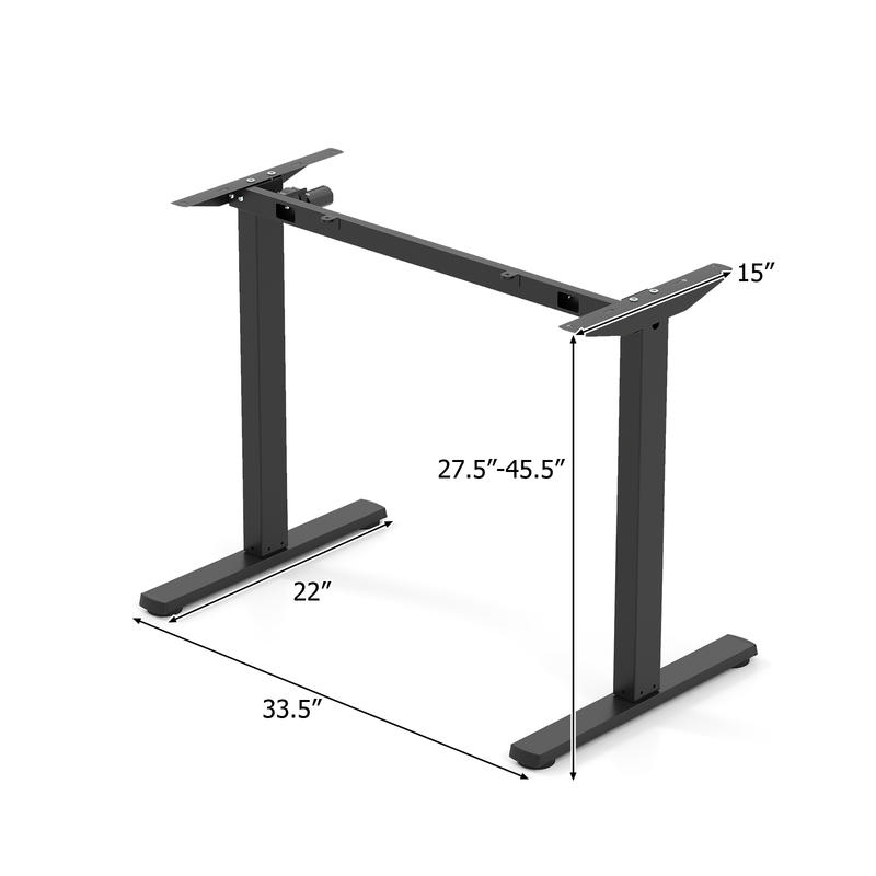 Electric Standing Desk Frame,  - Desk Setup Black And Wood ulasan dan harga