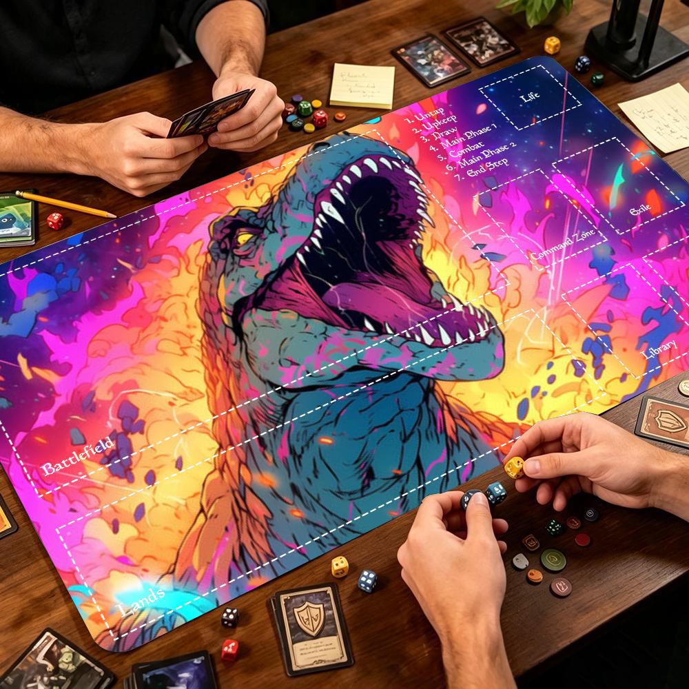Vibrant Jurassic Dinosaur Larg - Desk Setup Trading ulasan dan harga
