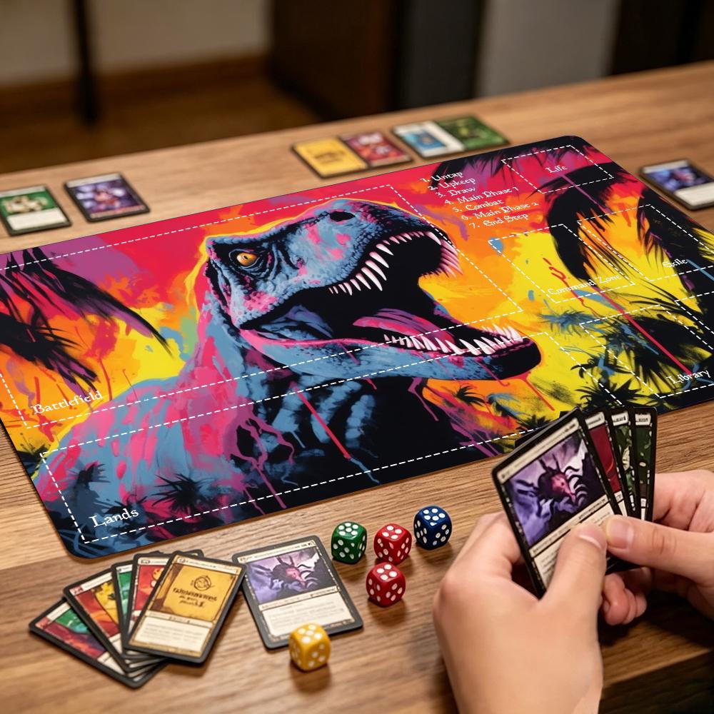 Vibrant Jurassic Dinosaur Larg - Desk Setup Trading ulasan dan harga