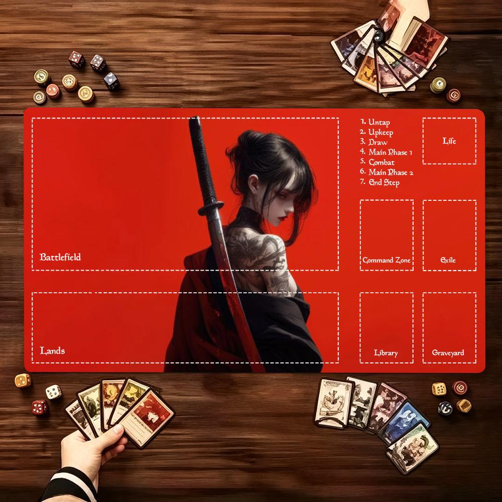 Anime Samurai Warrior Girl Lar - Desk Setup Trading ulasan dan harga