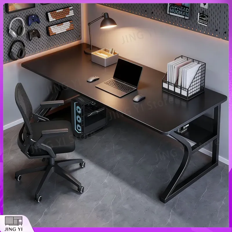 Black Gaming Desk for Esports  - Desk Setup Black And Wood ulasan dan harga