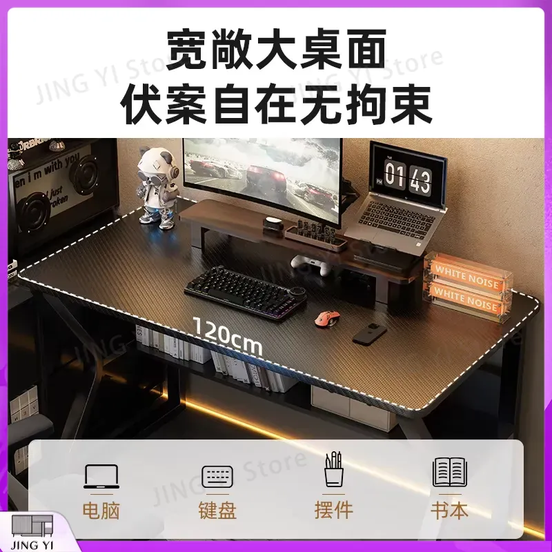 Black Gaming Desk for Esports  - Desk Setup Black And Wood ulasan dan harga