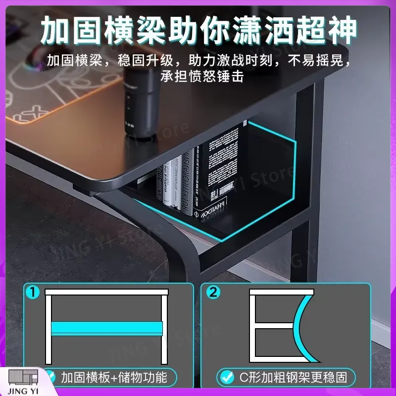 Black Gaming Desk for Esports  - Desk Setup Black And Wood ulasan dan harga