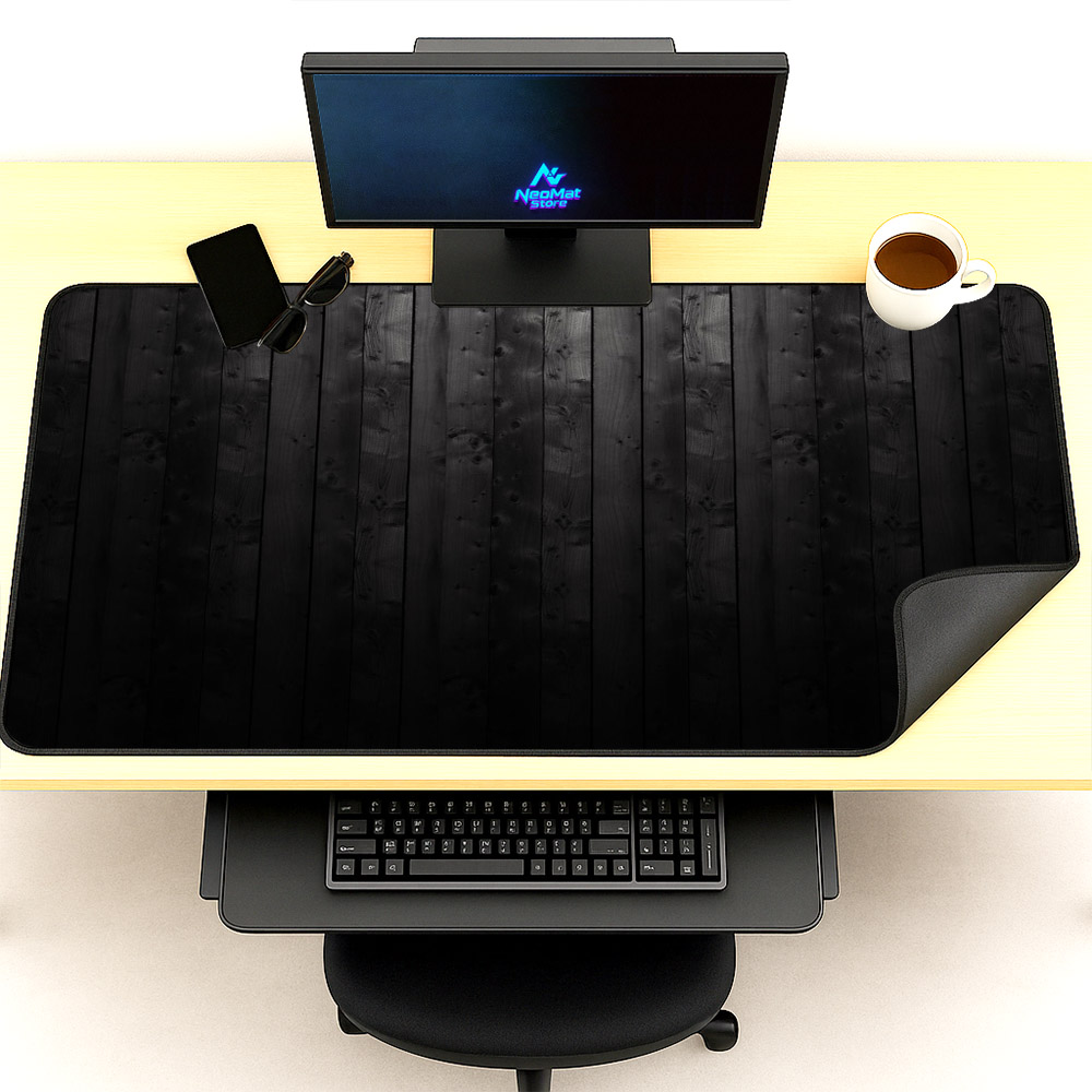 Huge Mouse Pad 2000x1000 Wood  - Desk Setup Black And Wood ulasan dan harga