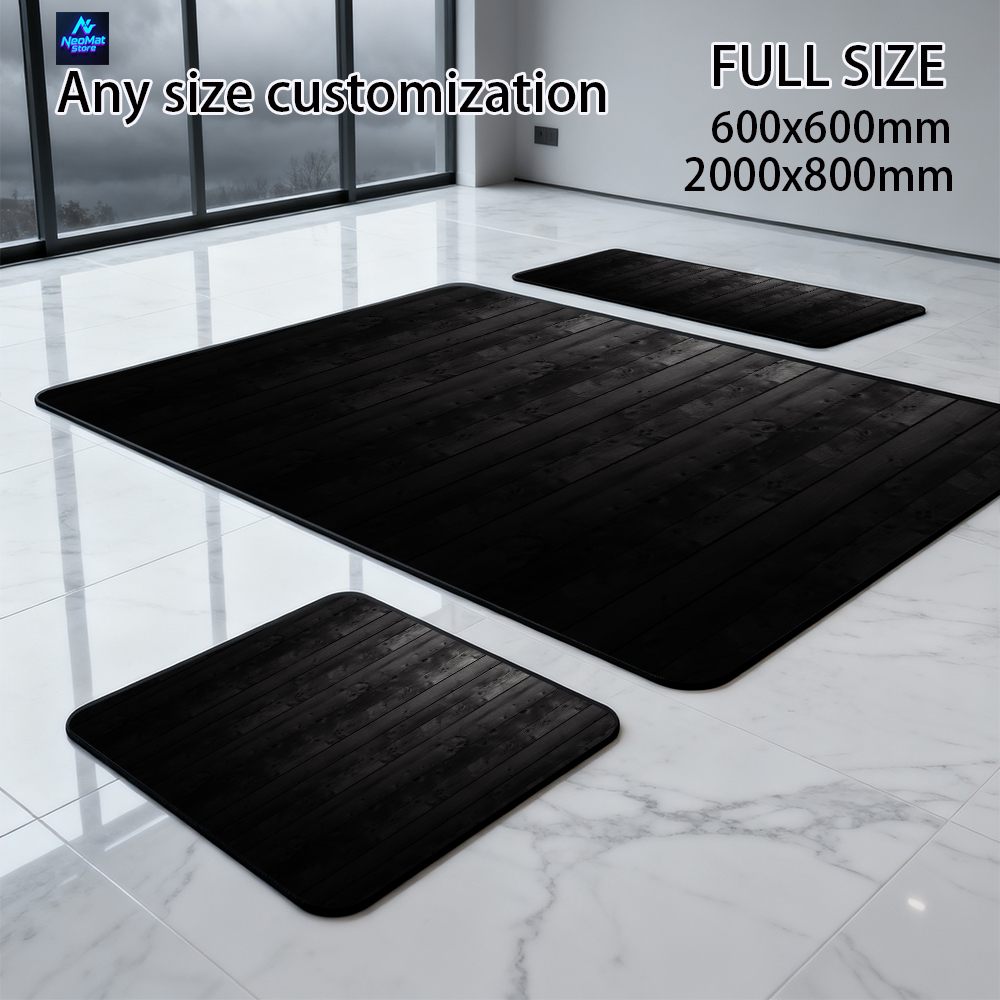 Huge Mouse Pad 2000x1000 Wood  - Desk Setup Black And Wood ulasan dan harga