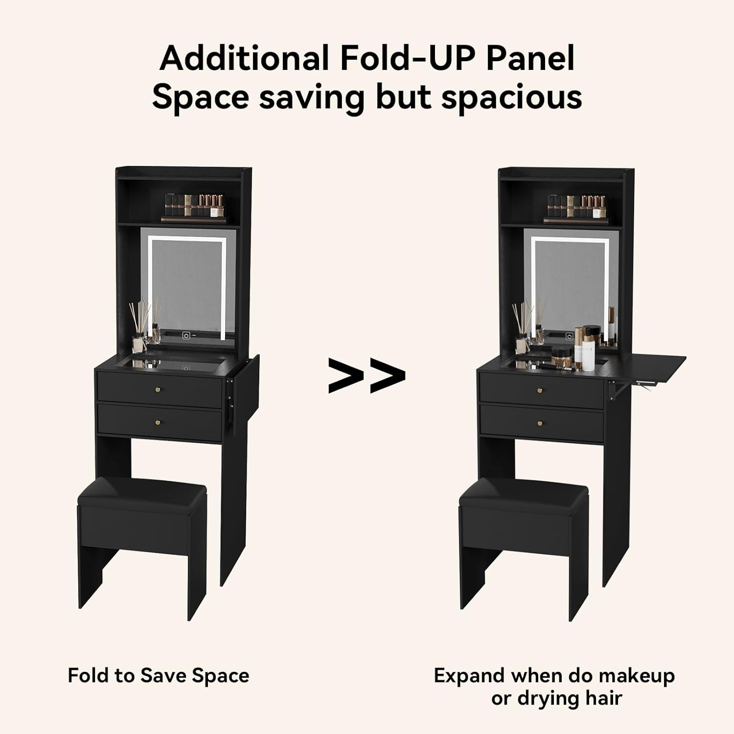 Mini Black Vanity Desk Set for - Desk Setup Black And Wood ulasan dan harga
