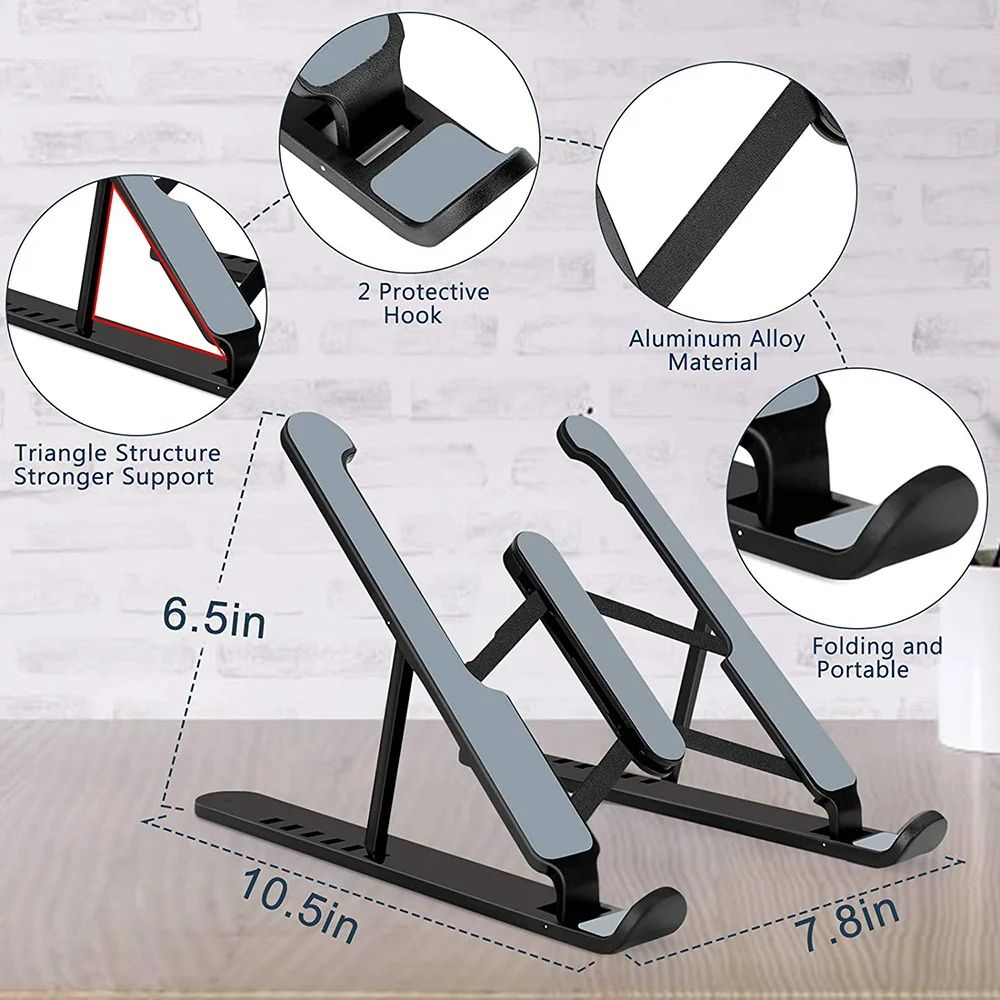 Foldable Laptop Stand Adjustab - Desk Setup Macbook ulasan dan harga