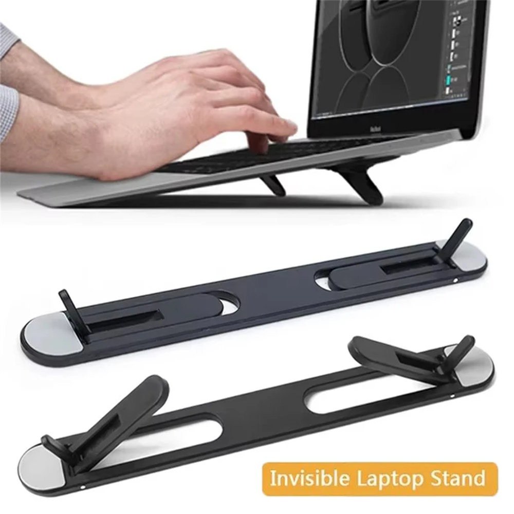 Invisible Foldable Laptop Rise - Desk Setup Macbook ulasan dan harga