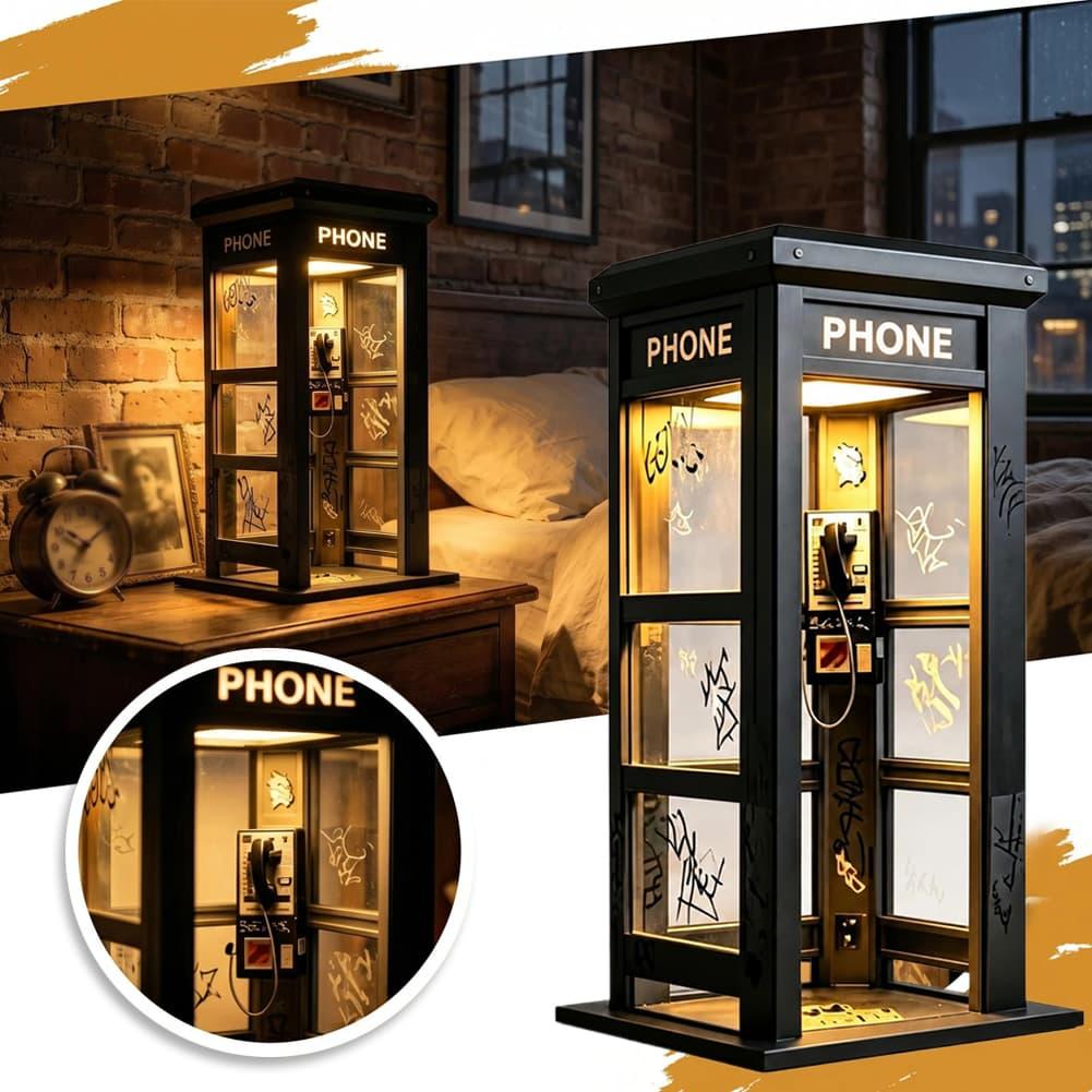 Retro Graffiti Phone Booth Tab - Desk Setup Lamp ulasan dan harga