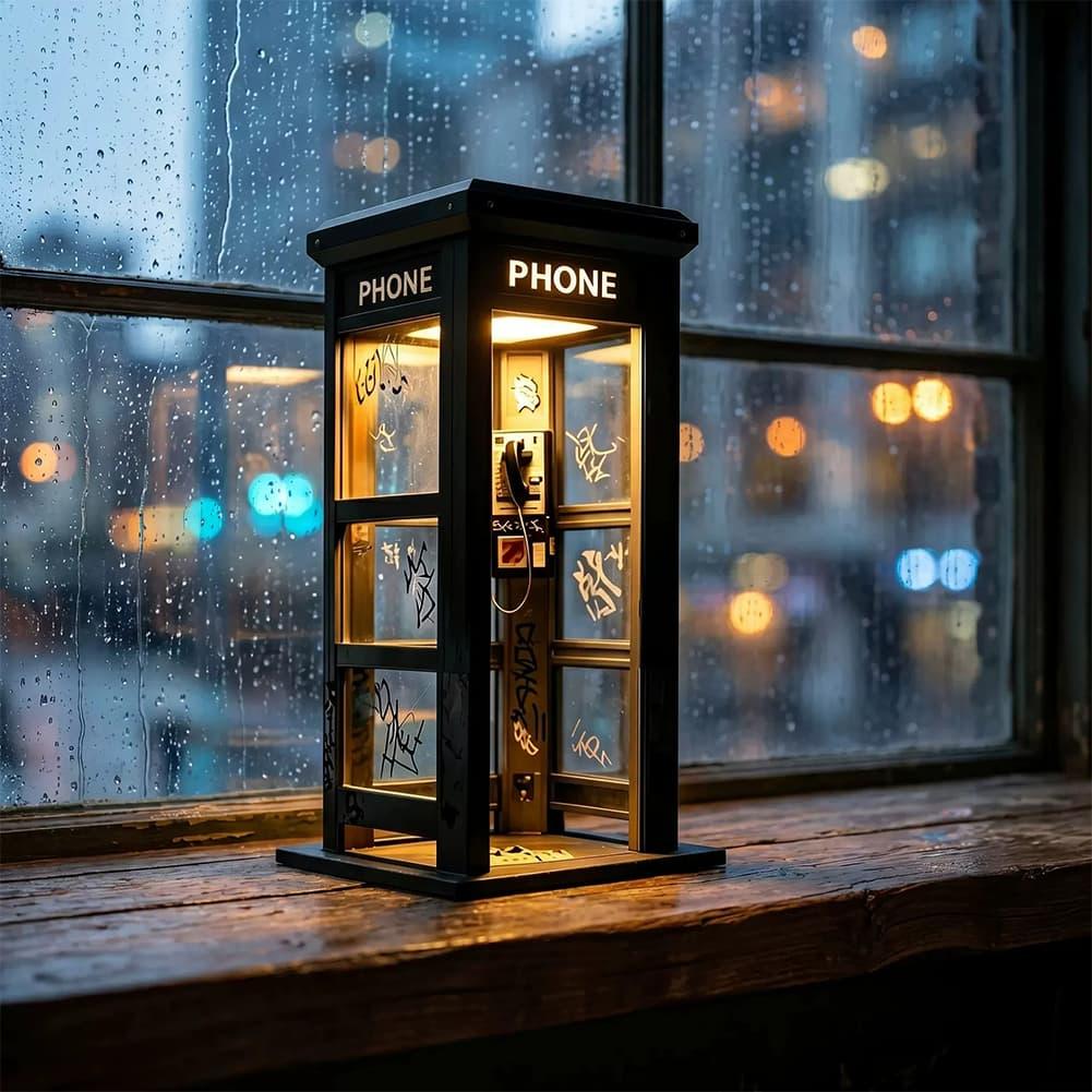 Retro Graffiti Phone Booth Tab - Desk Setup Lamp ulasan dan harga