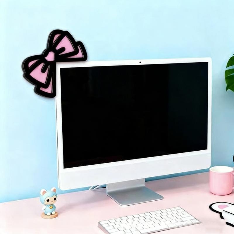New 1/2Pcs Wooden Bowknot PC A - Desk Setup Pc ulasan dan harga