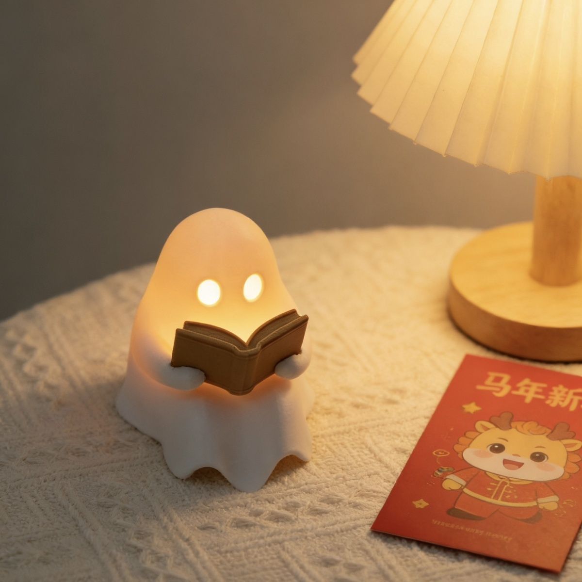 Cute Reading Ghost Led Night L - Desk Setup Lamp ulasan dan harga