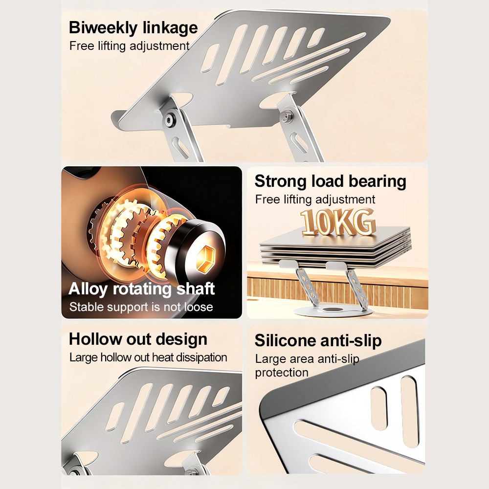 360° Rotating Laptop Stand Adj - Desk Setup Pc ulasan dan harga