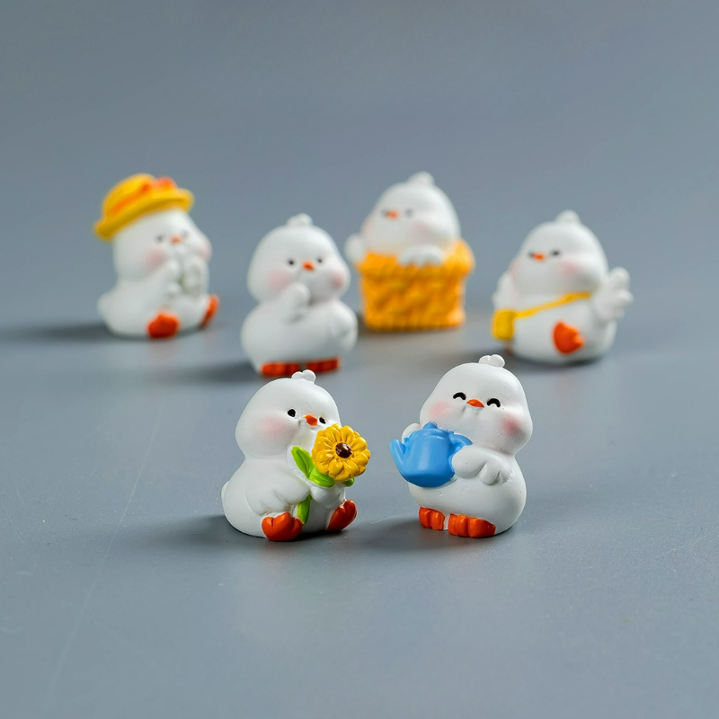 6pcs/set Cartoon Resin Miniatu - Desk Setup Nature ulasan dan harga