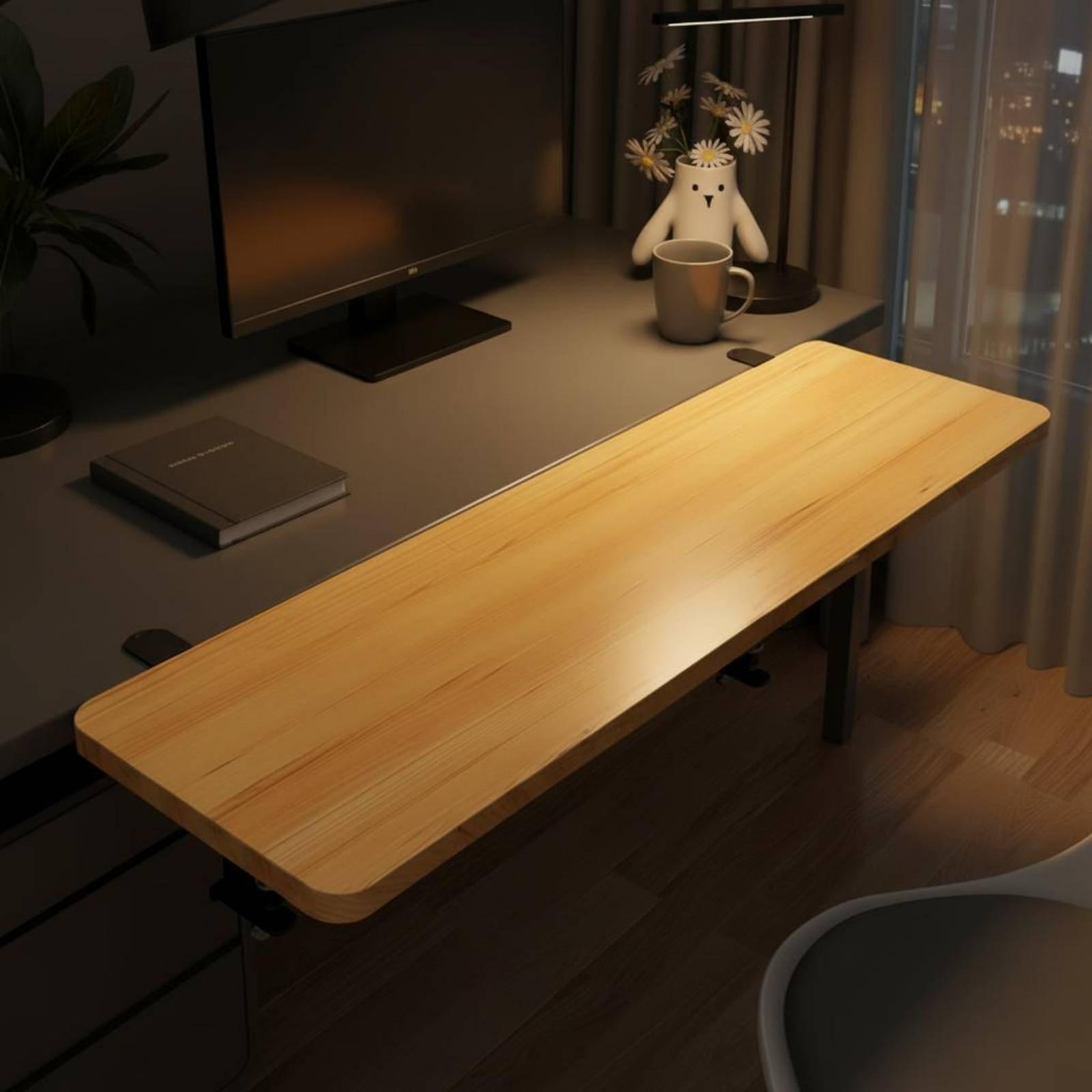 Folding Desk Shelf Desk Extens - Ergonomic Desk Setup Keyboard ulasan dan harga