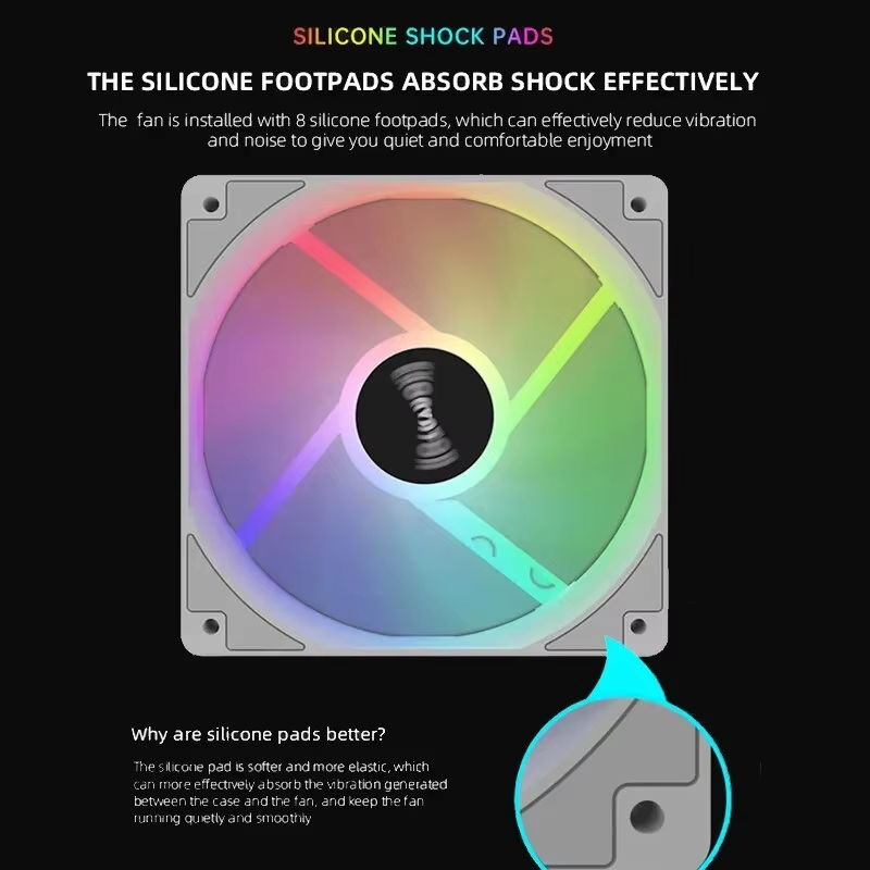 120mm PC Case Fan 12V RGB Cycl - Desk Setup Lamp ulasan dan harga