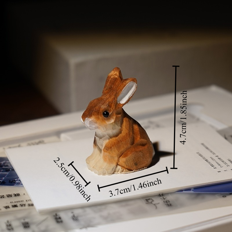 1PC Seated Bunny Hand Carved W - Desk Setup Nature ulasan dan harga