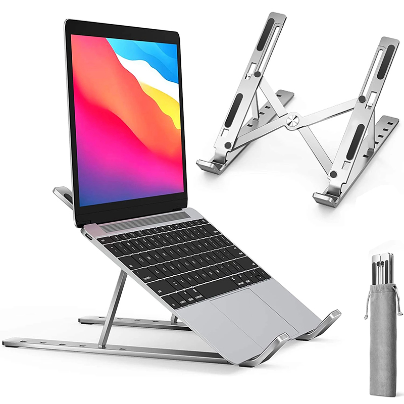 Foldable Aluminum Laptop Stand - Desk Setup Macbook ulasan dan harga