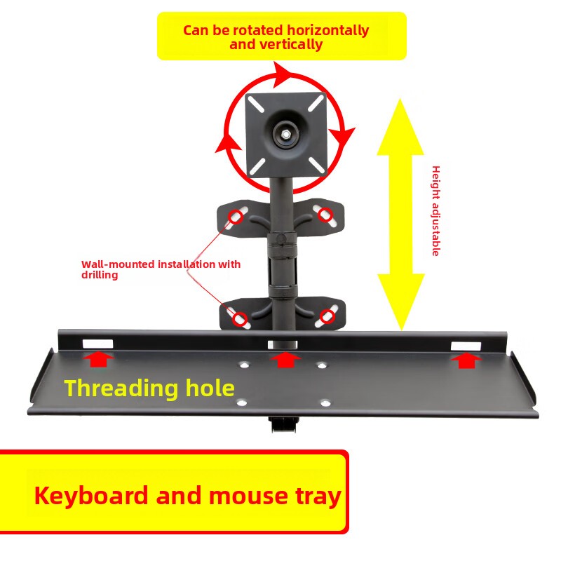 Adjustable Wall Keyboard Tray  - Ergonomic Desk Setup Keyboard ulasan dan harga