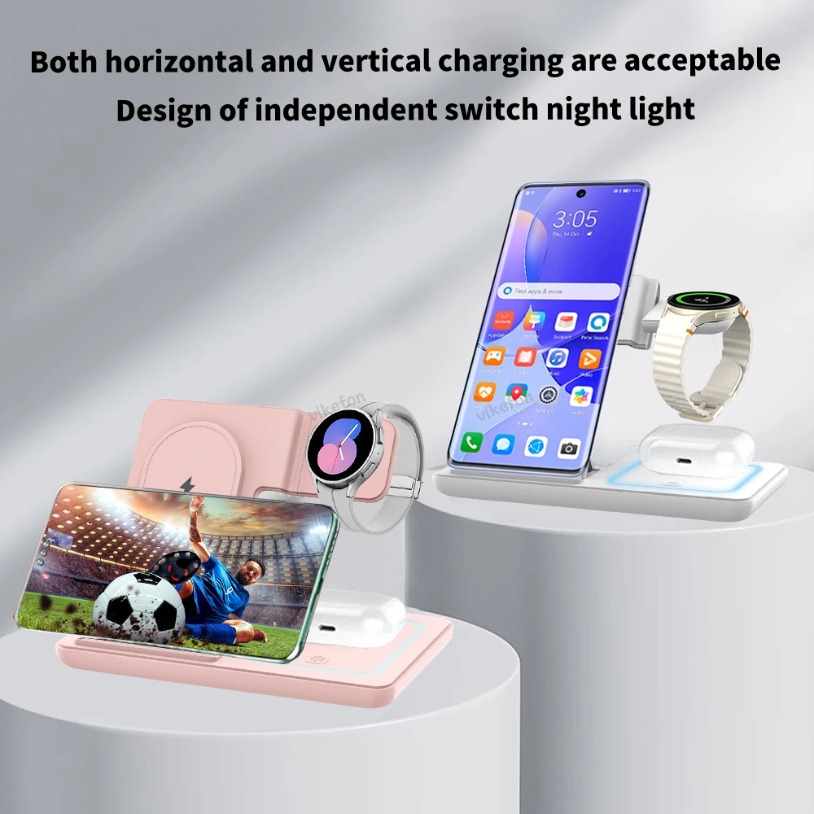 3 in 1 Foldable Wireless Charg - Desk Setup Apple ulasan dan harga