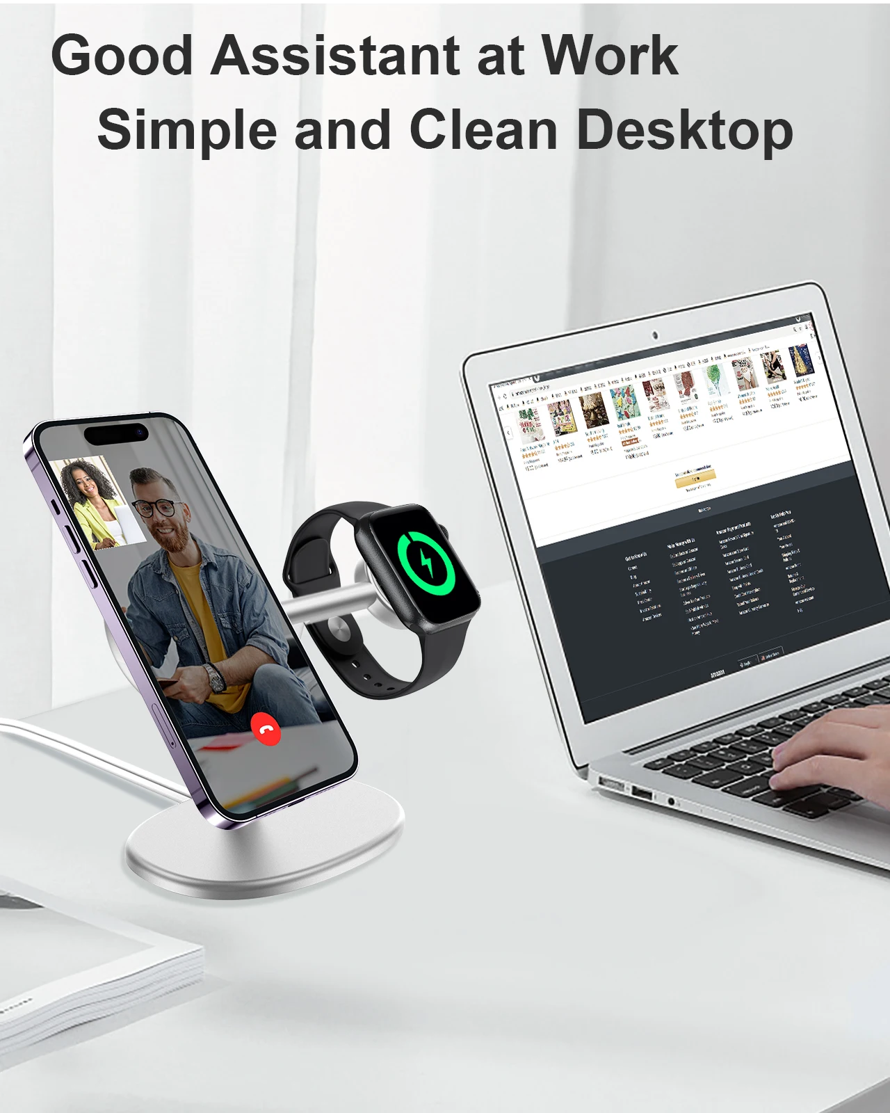 EWA 2-in-1 Desktop Phone Stand - Desk Setup Apple ulasan dan harga