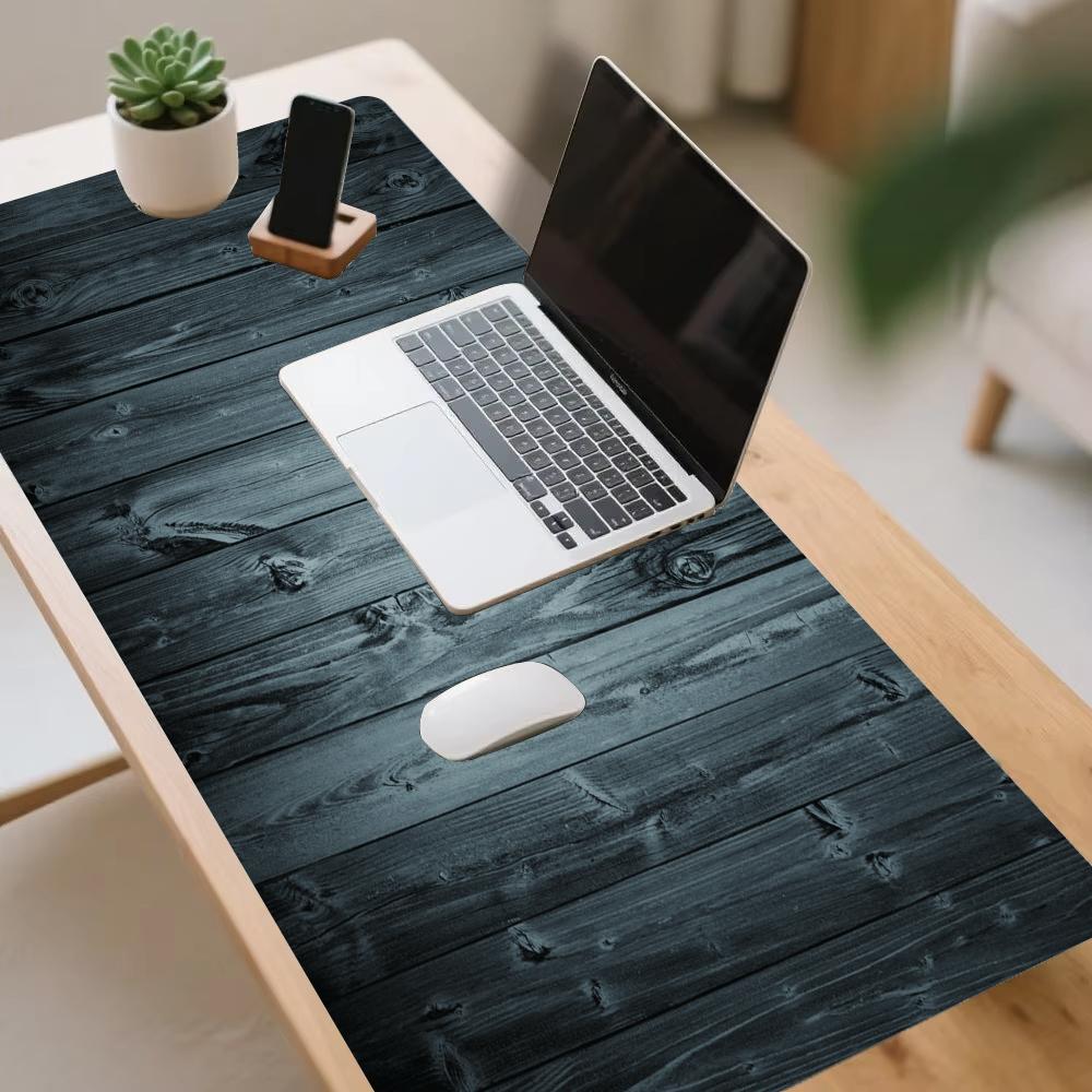 Black Wood Mousepad Desk Acces - Desk Setup Black And Wood ulasan dan harga
