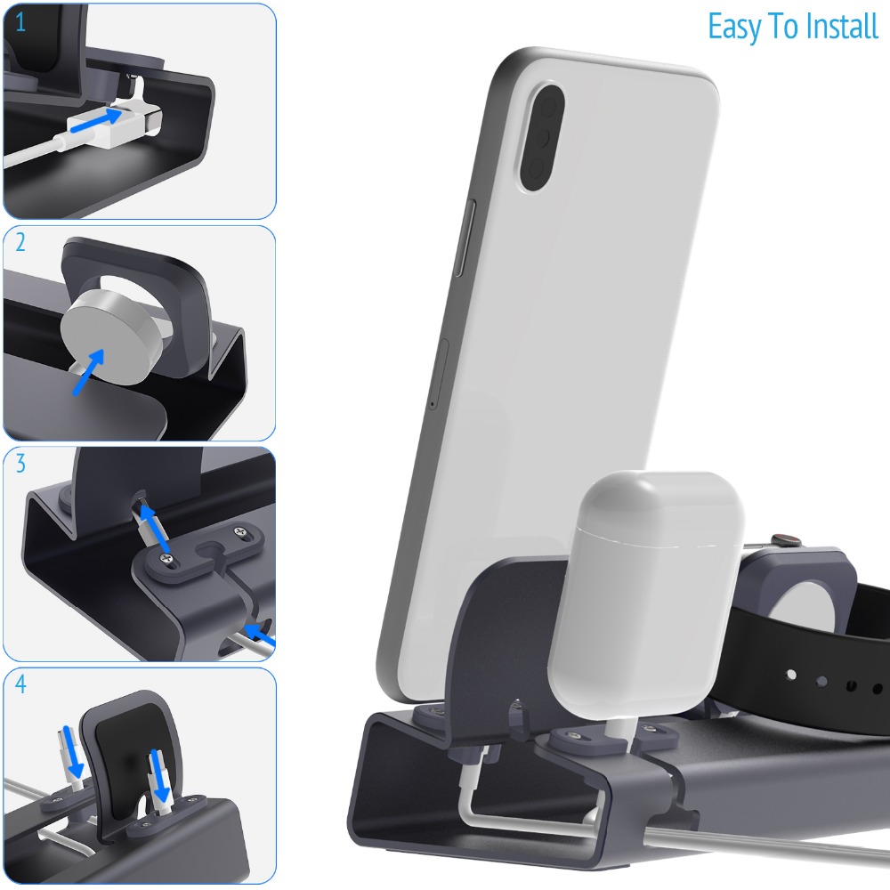 Charging Dock Station Stand Ho - Desk Setup Apple ulasan dan harga