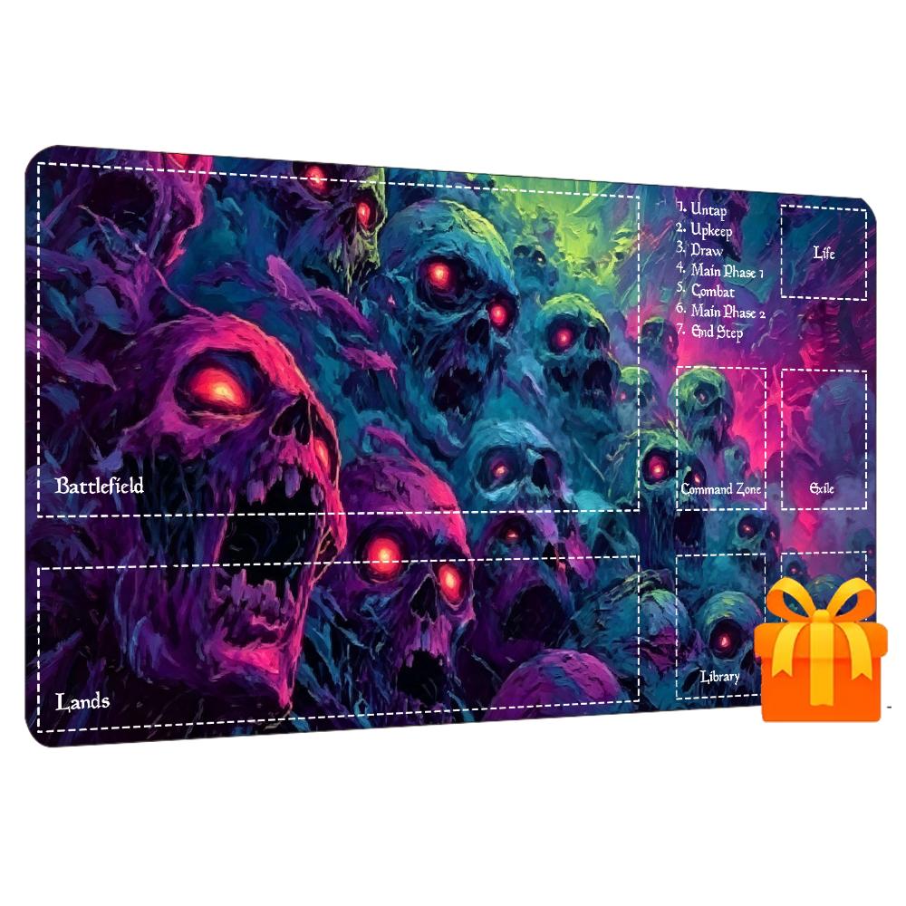 Colorful Neon Horror Skull Lar - Desk Setup Trading ulasan dan harga