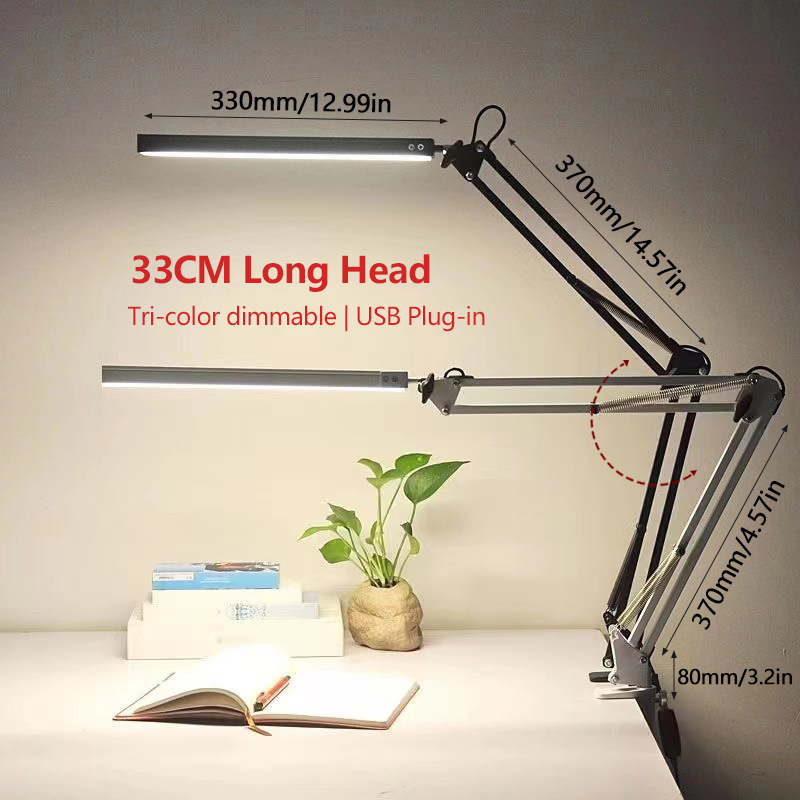 33CM LED Desk Lamp Adjustable  - Desk Setup Computer ulasan dan harga