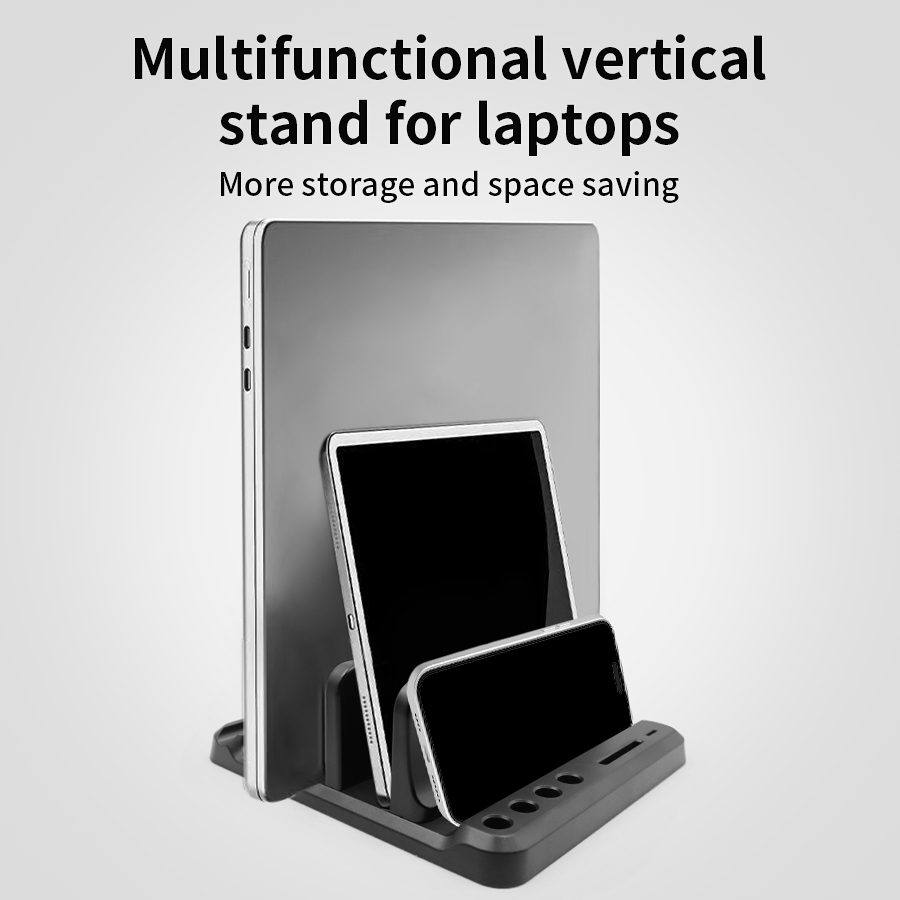 Vertical Laptop Stand Plastic  - Desk Setup Macbook ulasan dan harga