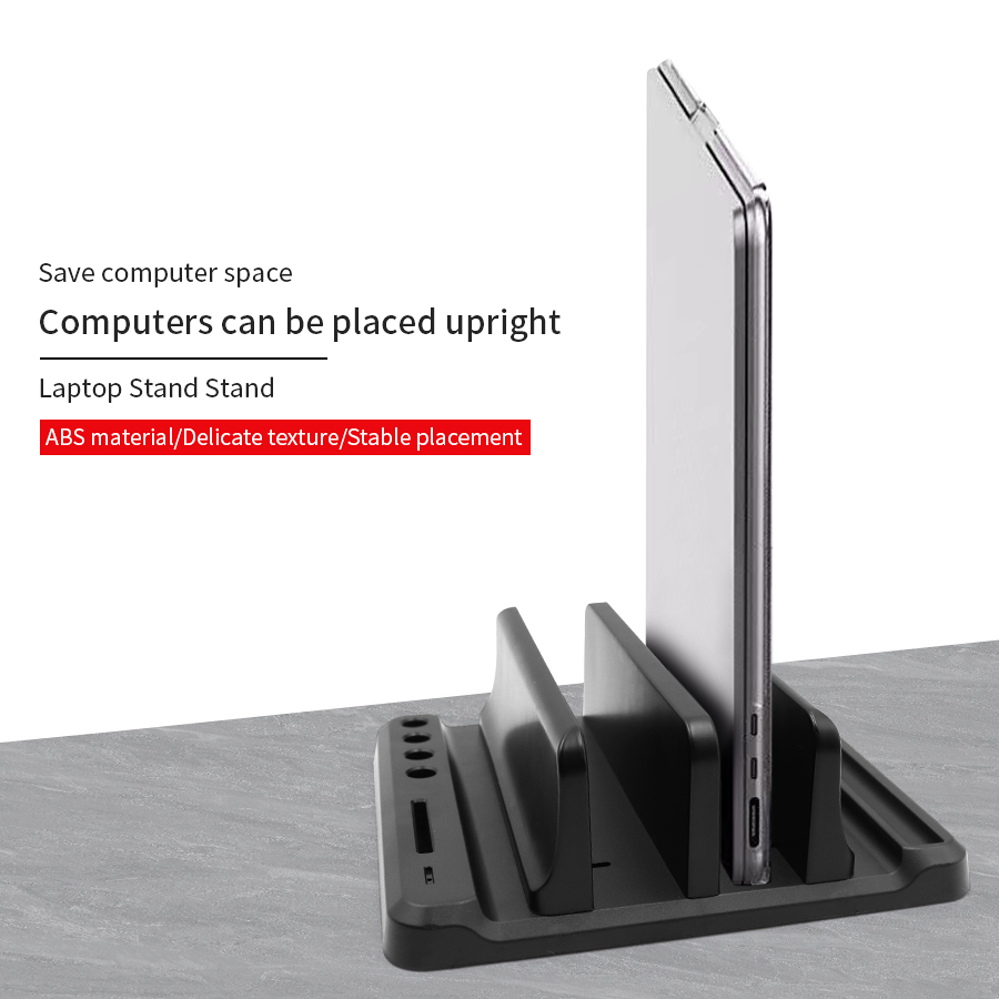 Vertical Laptop Stand Plastic  - Desk Setup Macbook ulasan dan harga