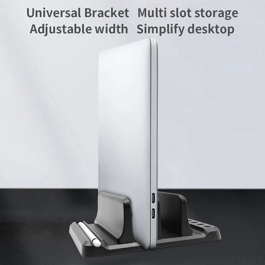 Vertical Laptop Stand Plastic  - Desk Setup Macbook ulasan dan harga
