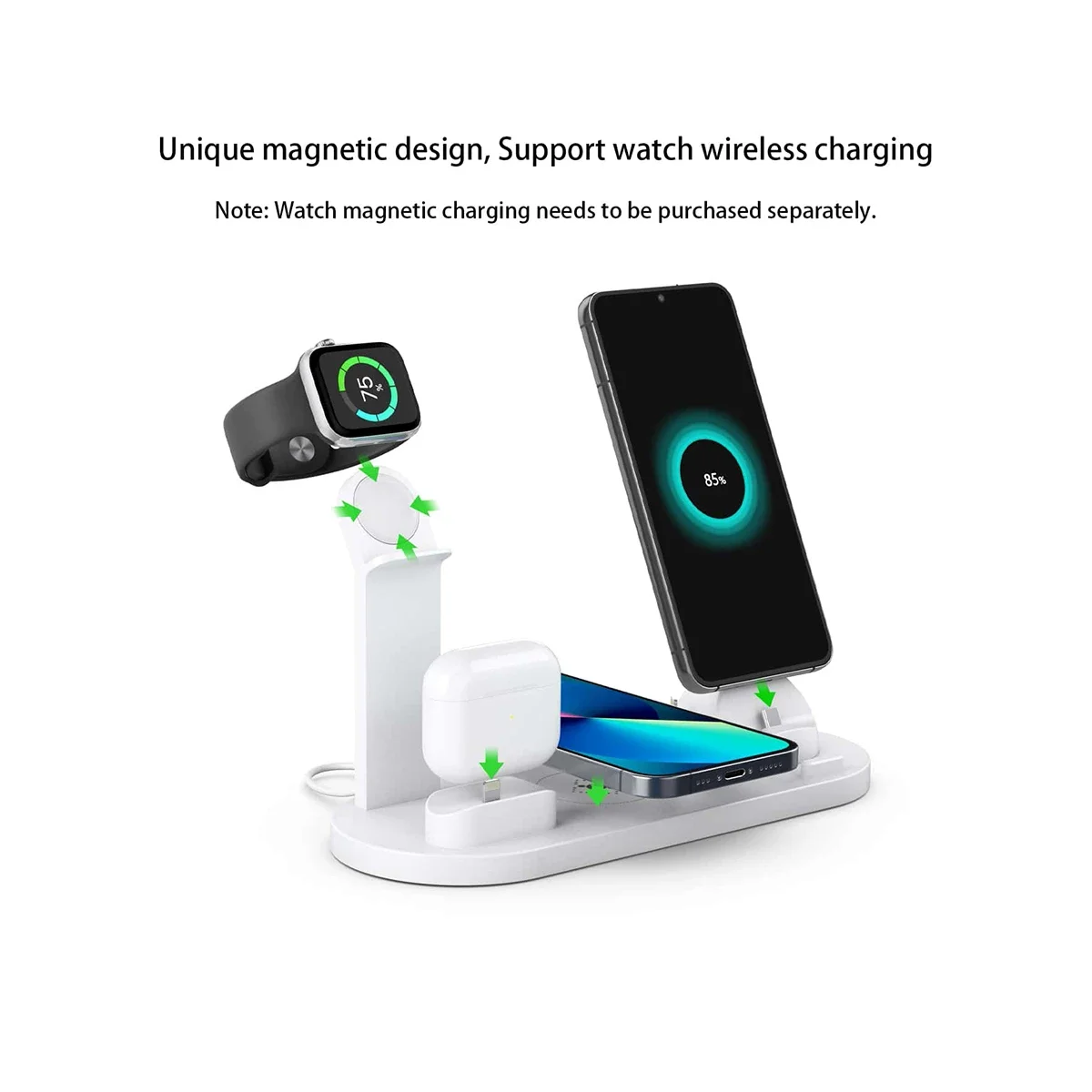 7 In 1 Wireless Charger Stand  - Desk Setup Apple ulasan dan harga