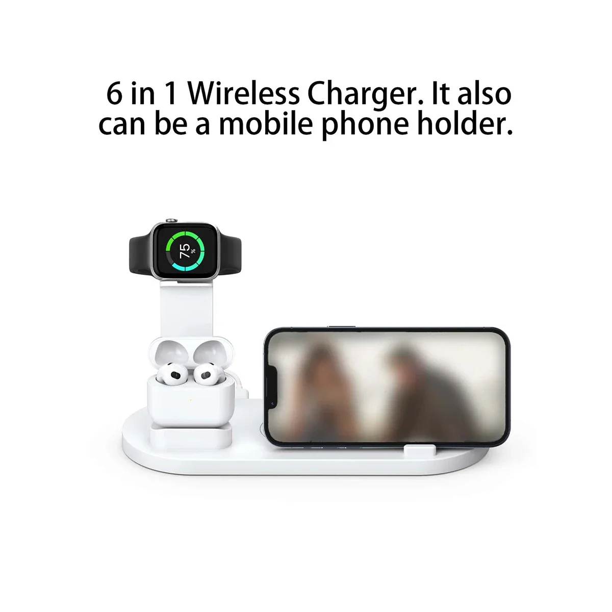 7 In 1 Wireless Charger Stand  - Desk Setup Apple ulasan dan harga