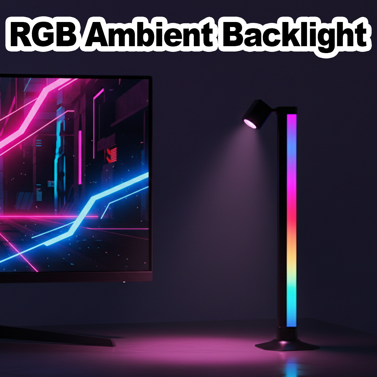 Smart Light Bar LED RGB Music  - Desk Setup Black ulasan dan harga