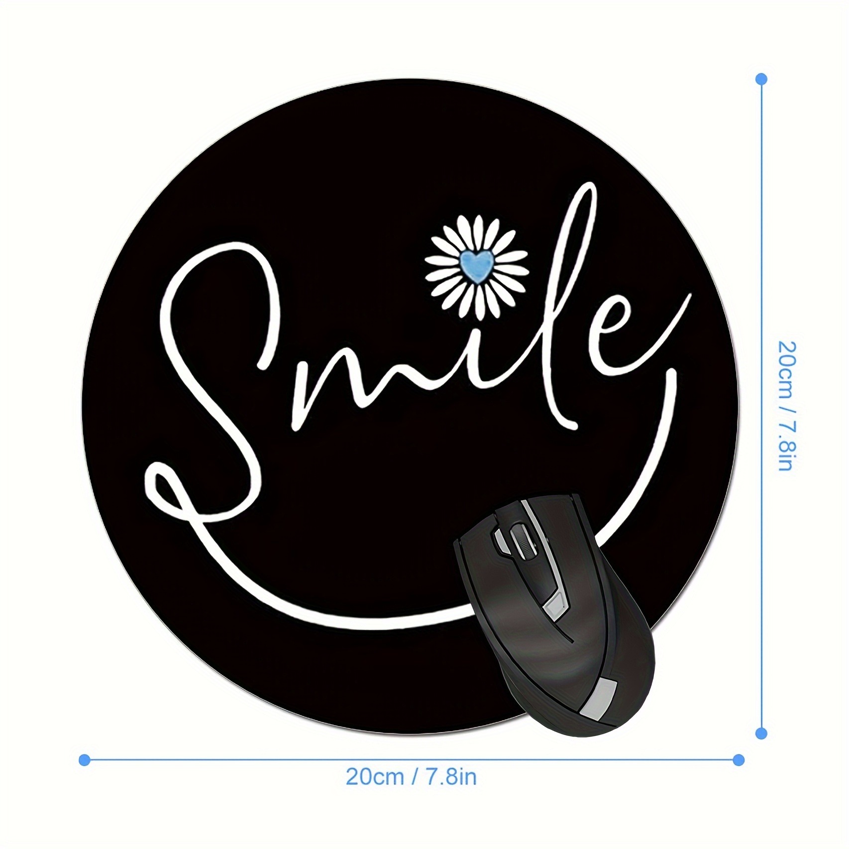 Smile pattern gaming mouse pad - Desk Setup Black ulasan dan harga